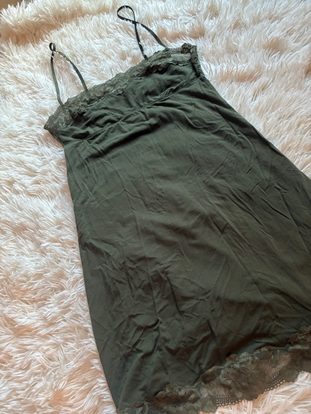 Victoria's Secret Olive Lace-Trim Camisole